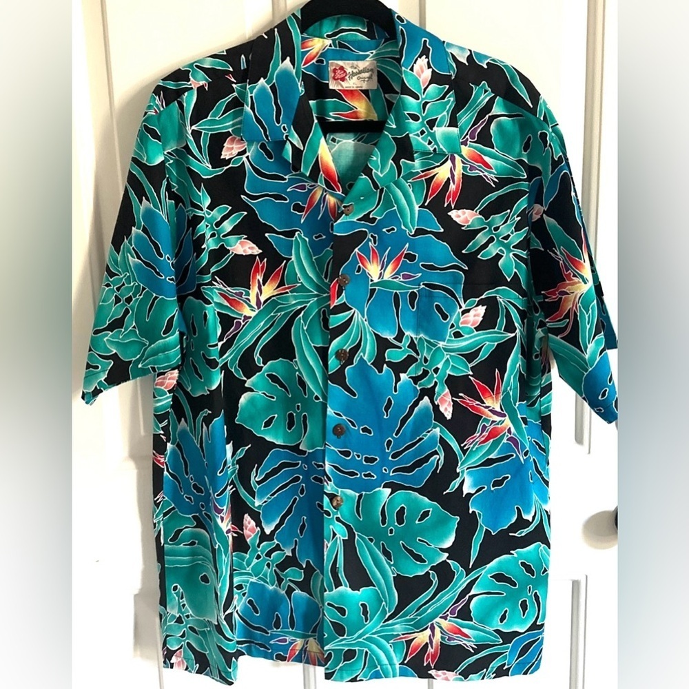 The Hawaiian Original Men's Button Up Shirt Size XL Short Sleeve 100% Cotton